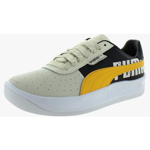 Puma Women's California TOL Off White Black/Yellow Sneakers Retro Shoes Size 7‎ - Picture 1 of 9